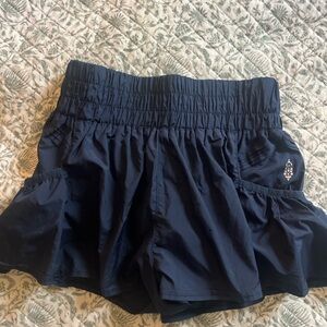FP movement Navy Blue Ruffled Shorts